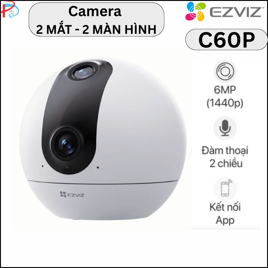 Camera mắt kép quay quét 2K+ EZVIZ C60P Dual Mix