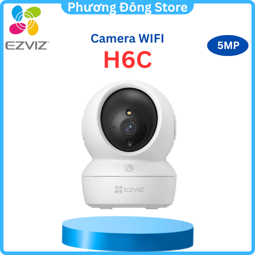 Camera WIFI EZVIZ H6C Pro 5MP 3K, có nút gọi điện, Xoay 360 độ, có màu ban đêm