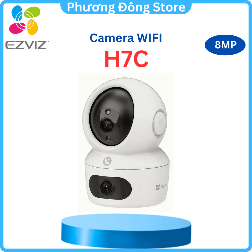 CAMERA WiFi 2 Mắt Trong Nhà EZVIZ H7C 8MP 2K, phát hiện con người, phát hiện hình dạng xe
