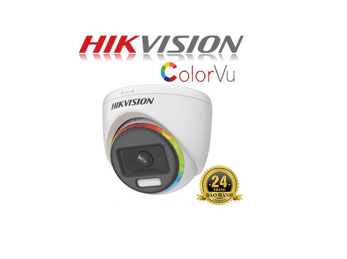 CAMERA HD-TVI COLORVU HIKVISION DS-2CE72DF3T-F 2MP VỎ SẮT - HÀNG CHÍNH HÃNG