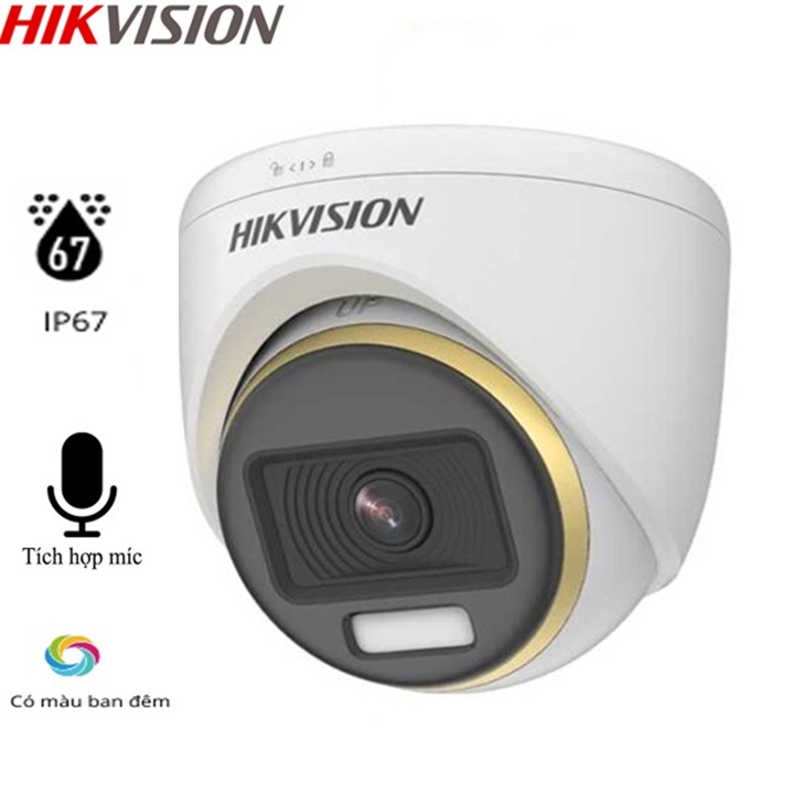 CAMERA HD-TVI COLORVU HIKVISION DS-2CE72DF3T-FS 1080P TÍCH HỢP MIC THU ÂM - HÀNG CHÍNH HÃNG